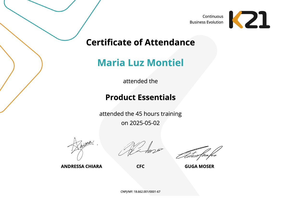 Certificado K21